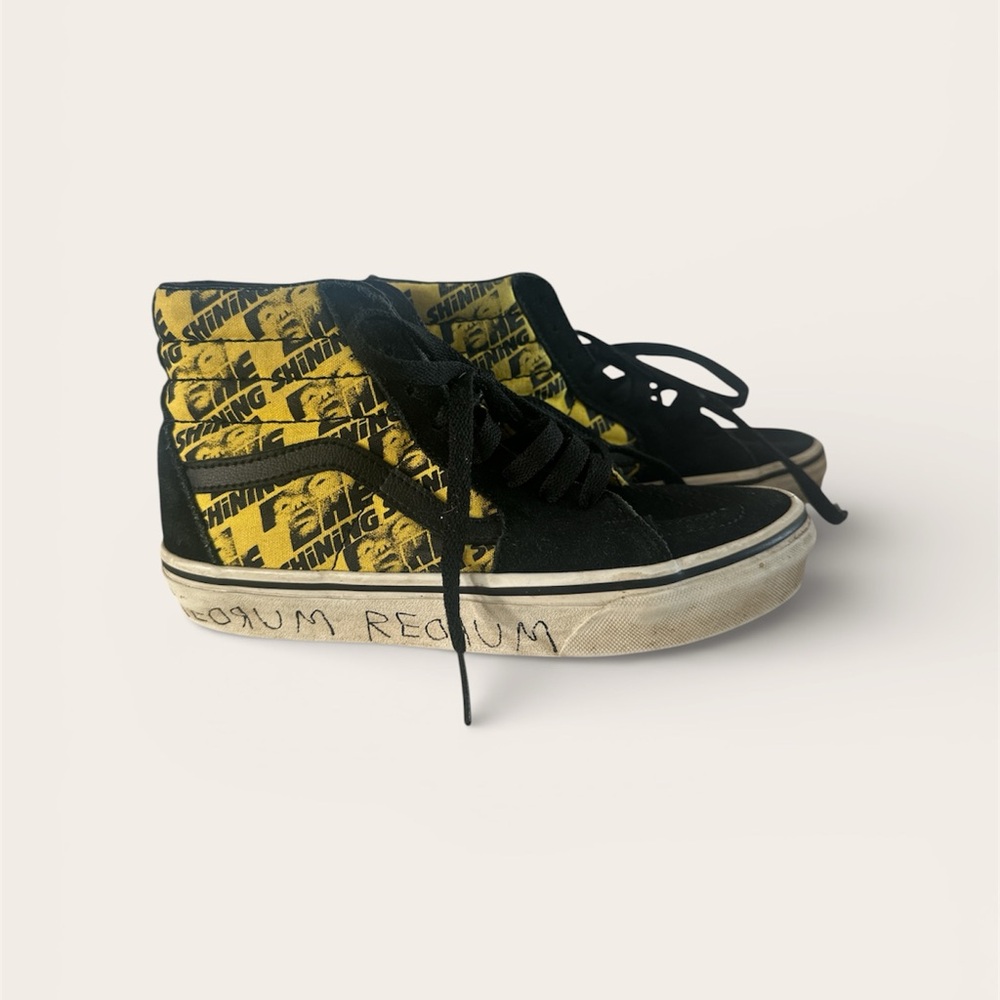 Vans x Shining House of Terror Redrum Black and Yellow High-Top Sneakers